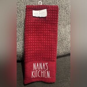Rae Dunn Burgundy Kitchen Towel Set of 3